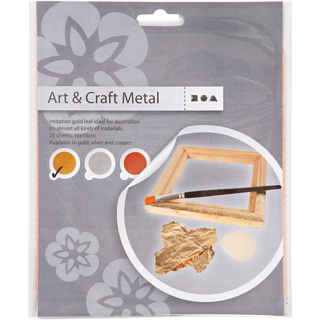 Creativ Company Imitation Leaf Metal Gold, 25 ark