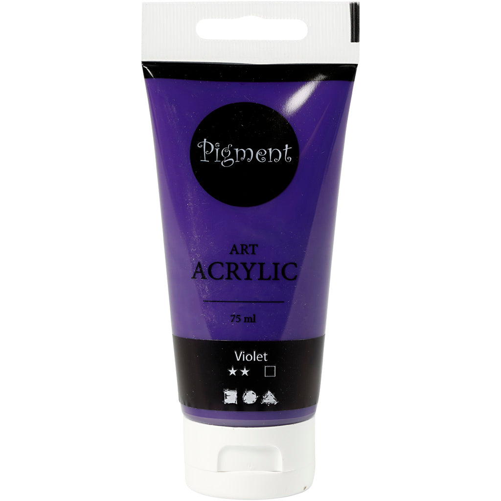 Creative Company Pigment Art Akryl Paint Violet, 75 ml