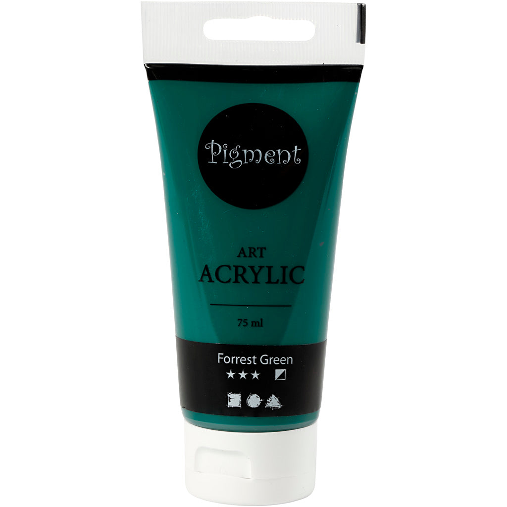 Creativ Company Pigment Art Akrylfärg Forrest Green, 75 ml