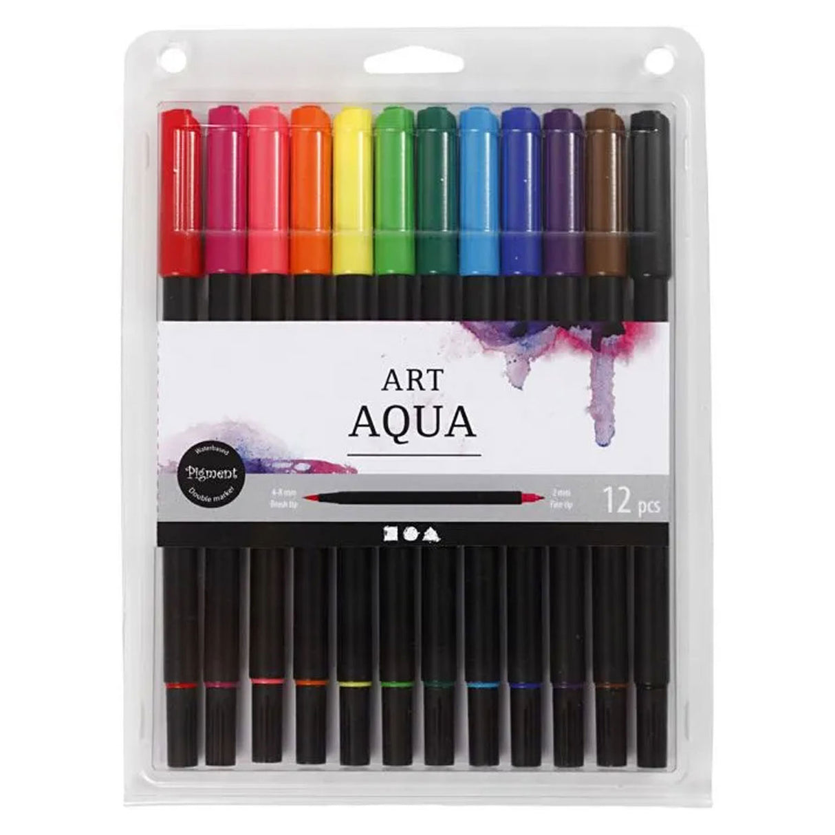 Aquarell Marker Standardfarben, 12st.