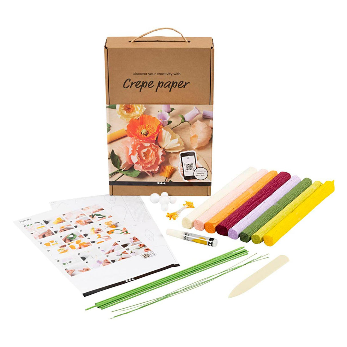 Crep Paper Mauting Flowers Kit