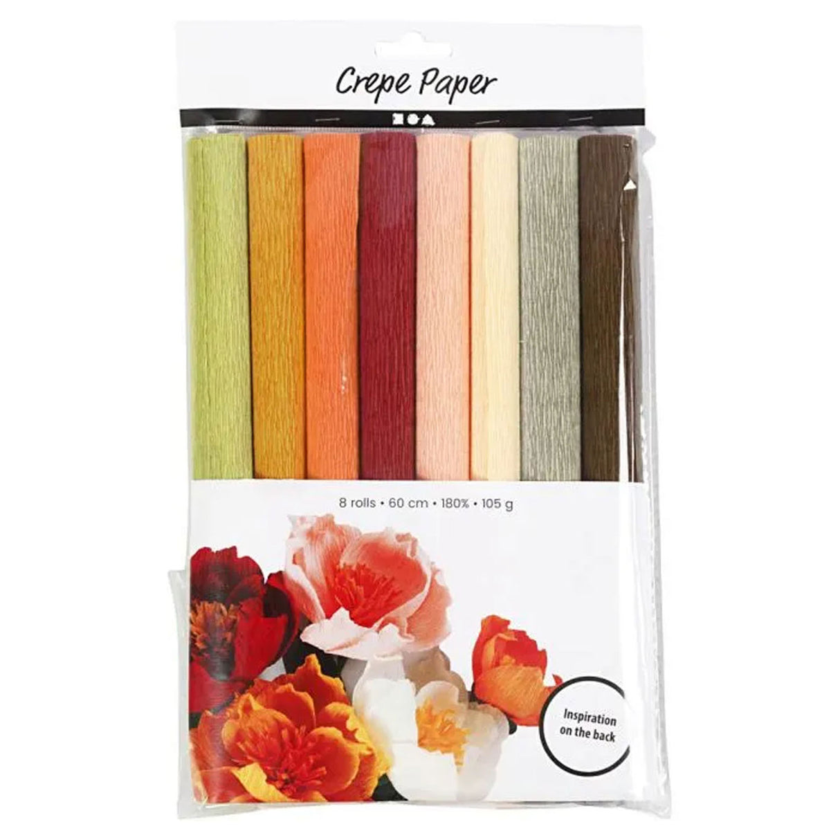 Colori pastello di carta Crep, 8 fogli