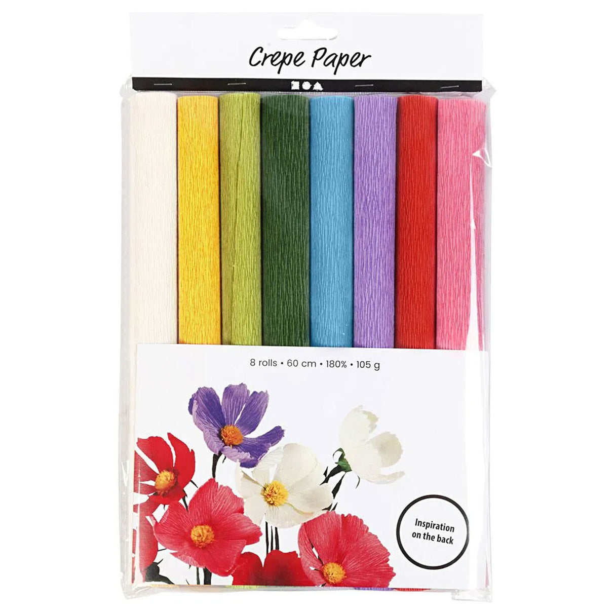 Crep Paper Standard Colors, 8 ark