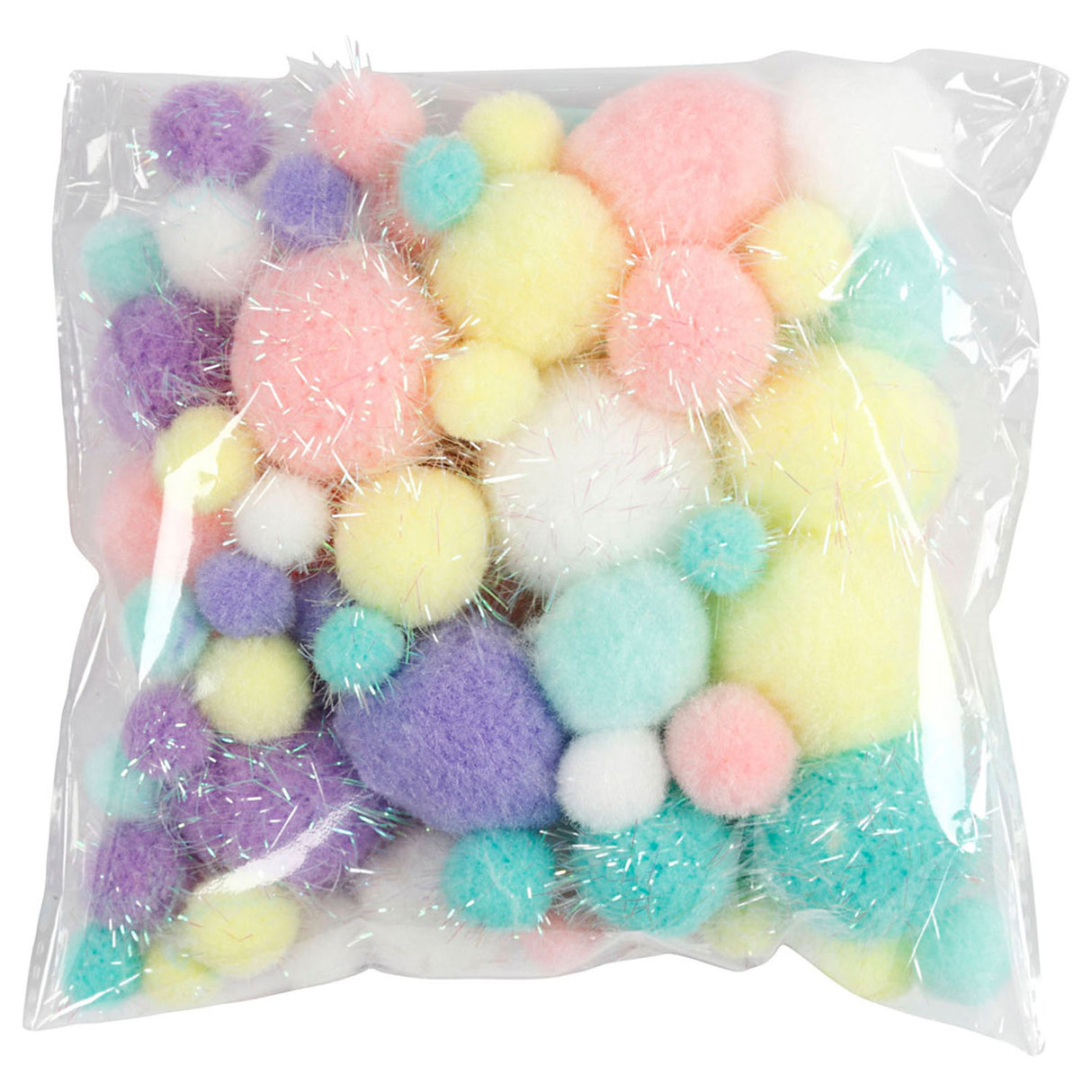 Pom-poms Pastell Faarwen, 62GR.