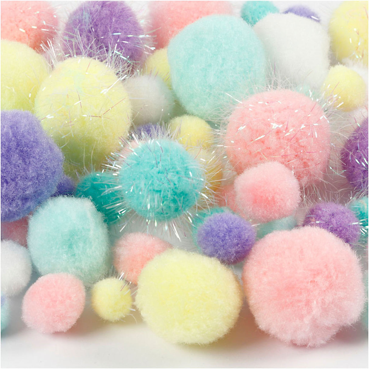 Pom-poms Pastell Faarwen, 62GR.