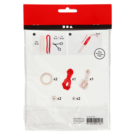 Firma Creativ https: www.cchobby.nl kreatywny-mini-kit-macrame-elf-h-14-cm-1-doos