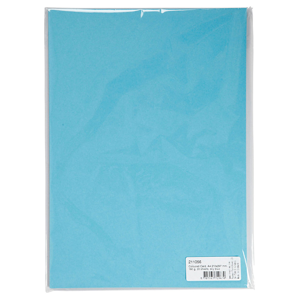 Creative Company Colored Cardboard Sky Blue A4, 20 Sheets