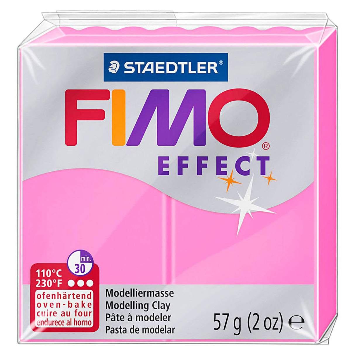 Fimo Fimo Effekt Montéierung Clay Neon Pink, 57GR