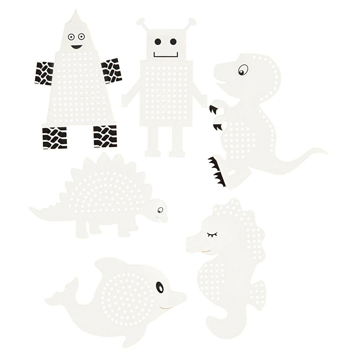 Creativ company https: www.cchobby.nl cross-stitching-cardboard-animals-robots-h-8-13-cm-w-8-13-cm-white-6x3-piece-1-box