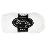 Creativ Company Cotton Garen, Weiß, 50gr, 170 m