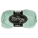 Cotton yarn, mint green, 50gr, 170m