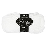 Creativ Company Acrylic yarn, White, 50gr, 80m