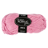 Akrylgarn, rosa, 50gr, 80m