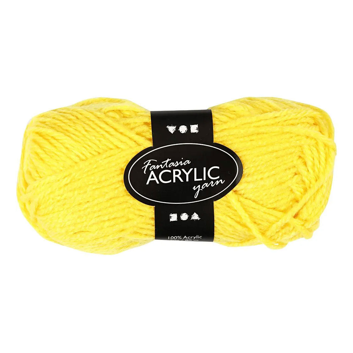 Creativ Company Acrylic yarn Yellow 50gr, 80m