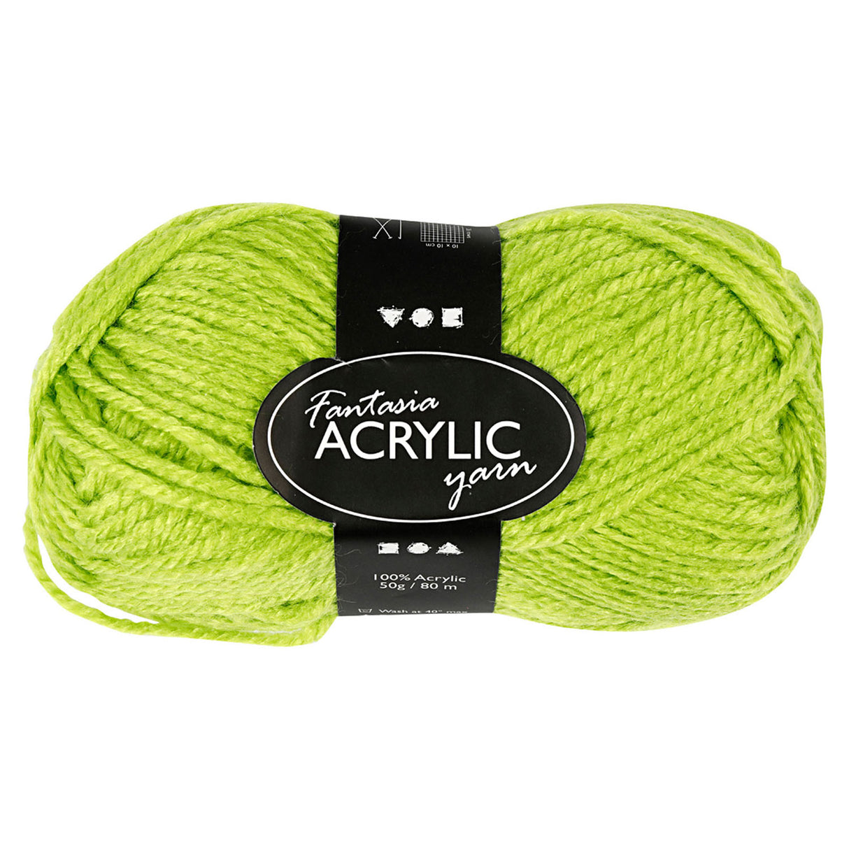 Creativ Company Acryl Yarn, Light Green, 50gr, 80m