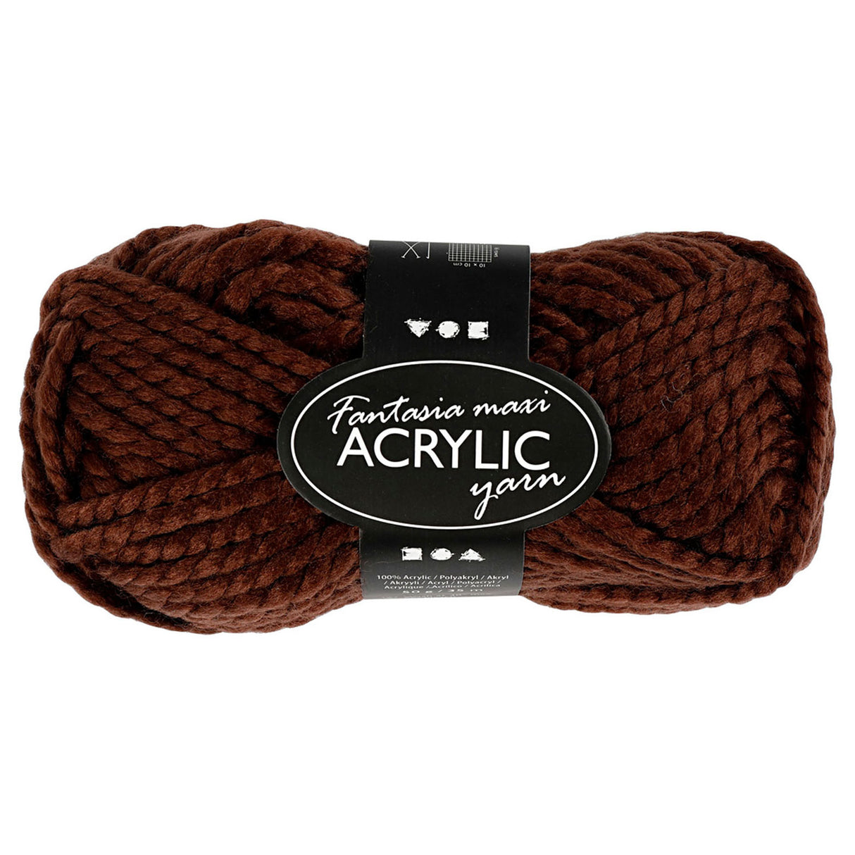 Creativ Company Acrylic yarn, Brown, 50gr, 80m