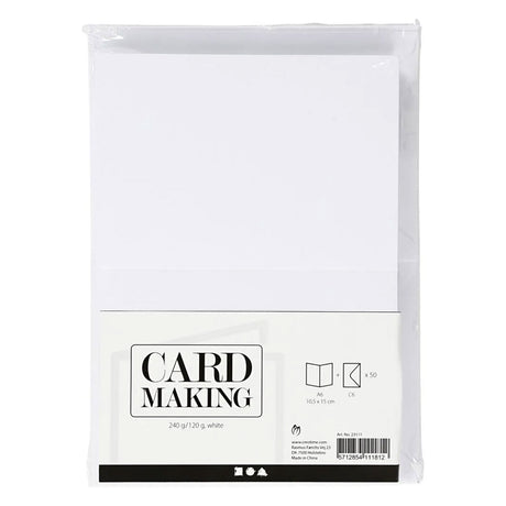 Société créative https : www.ccobby.nl cartes-et-enveloppes-size-card-10-5x15-cm-size-envelope-11-5x16-5-cm-120-240-wit-50-set-1-box