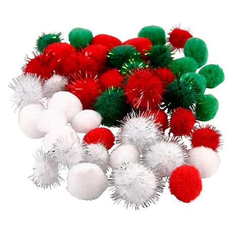 Creativ Company Christmas pompoms, 48 pcs.