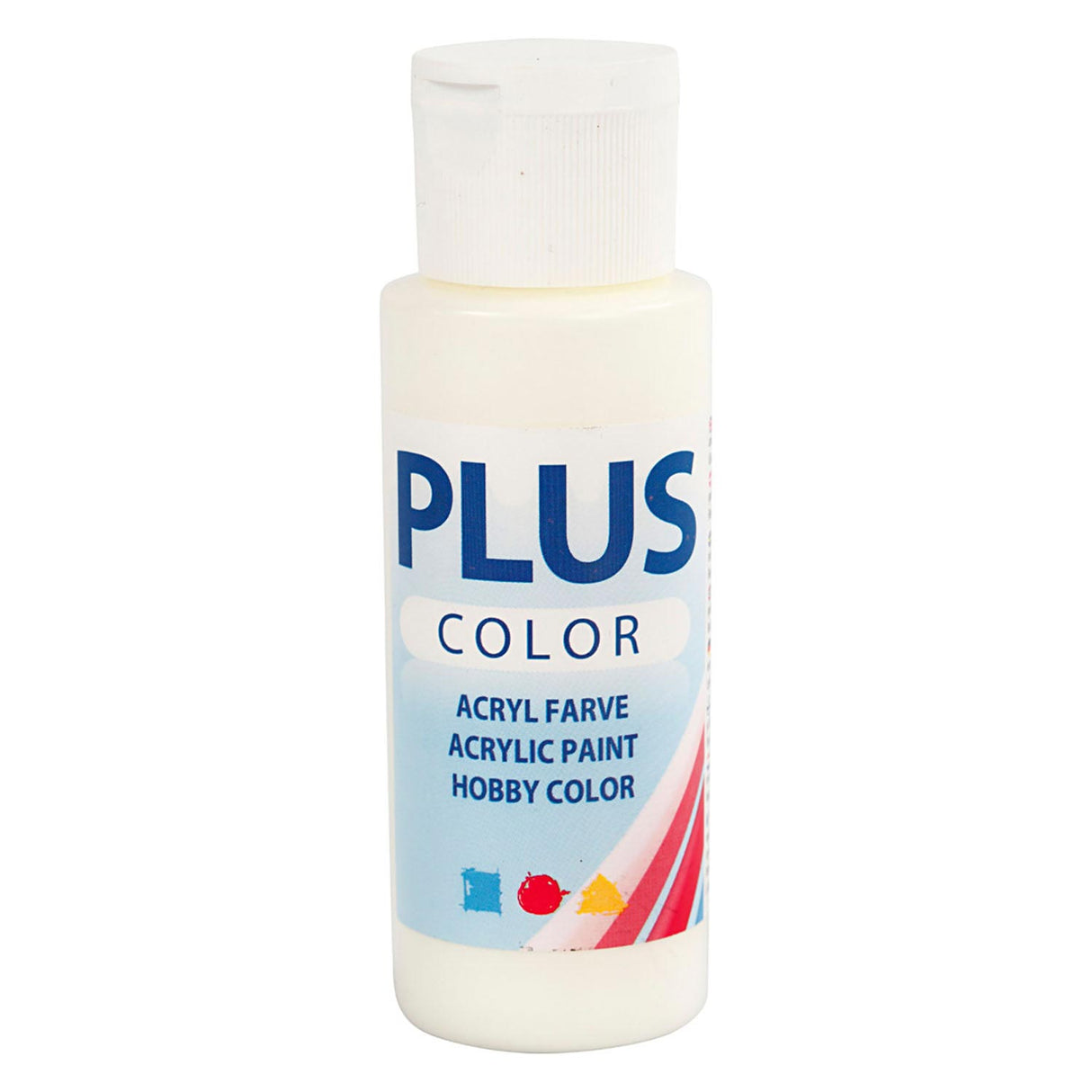 Plus Farb-Acrylfarbe aggerweiß, 60 ml