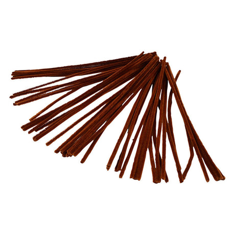 Creativ company chenille bruin 30cm, 50st.
