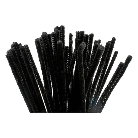 Creativ Company chenille black 30cm, 50 pcs.
