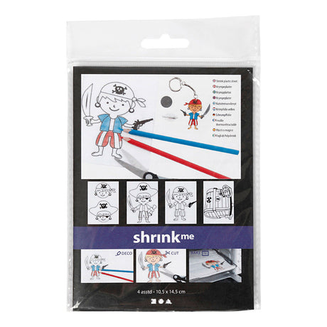 Empresa criativa https: www.cchobby.nl folhas-shrink-foil-with-motifs-pirate-sheet-10-5x14-5-cm-thickness-0-3-mm-matt-transparent-4-sheet-1-box