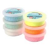 Foam clay pastel colors glitter, 6x14gr.