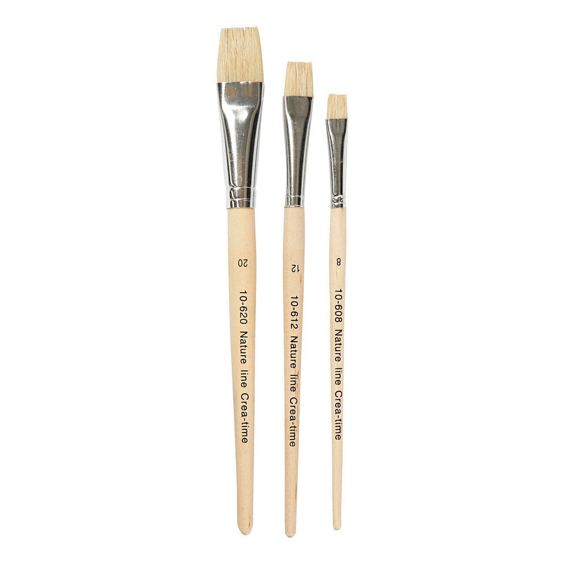 Creativ Company Nature Line brushes 8 12 20 Plat, 3st.