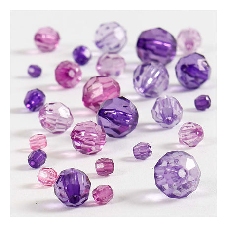 Creativ firmos briaunuotų karoliukų mišinys violetinis, 45 gramai