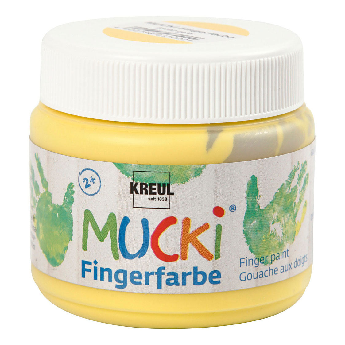 Kreativfirma Mucki Fingerfarbe gelb, 150 ml