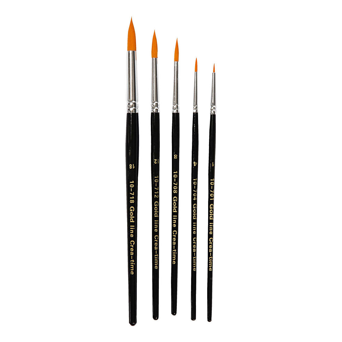 Creativ Company Gold Line Brushes Round, 5st.