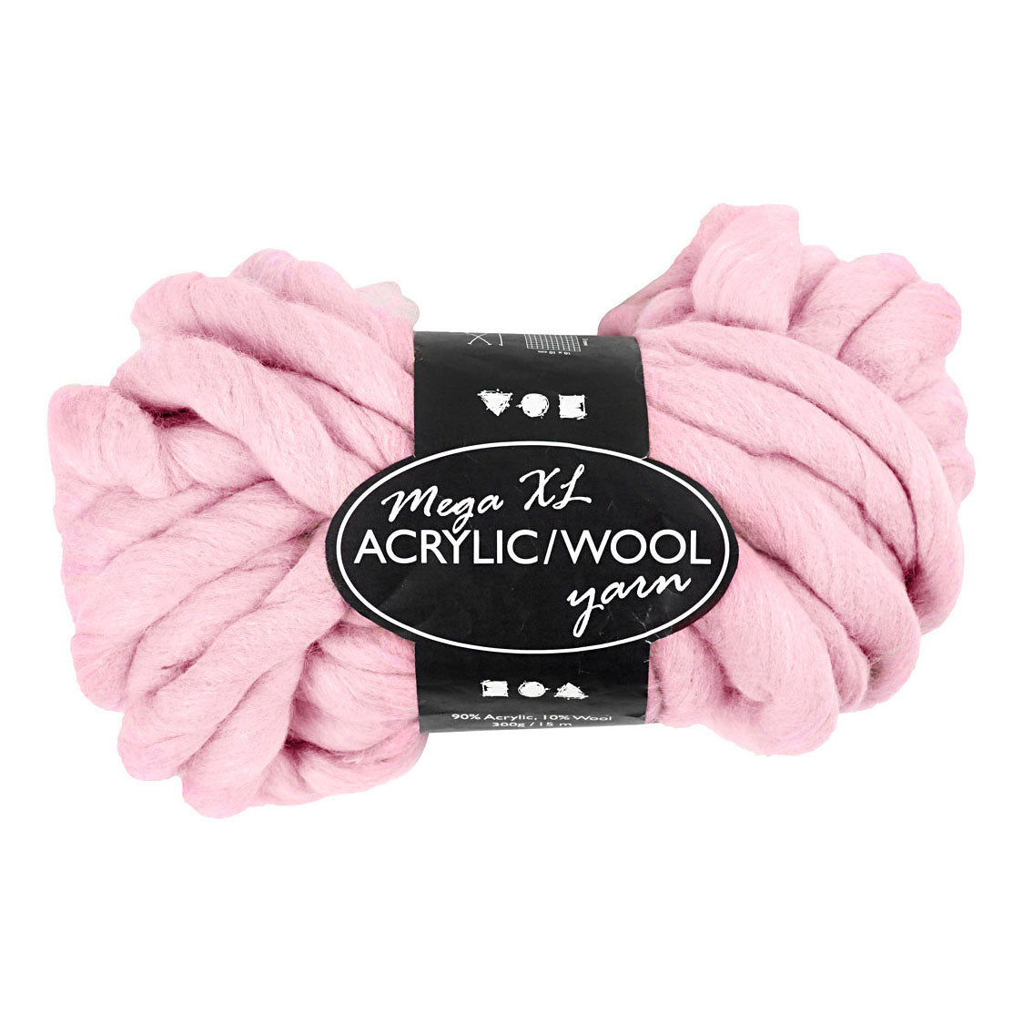 Creativ Company XL Yarn fra Acryl Pink, 15m