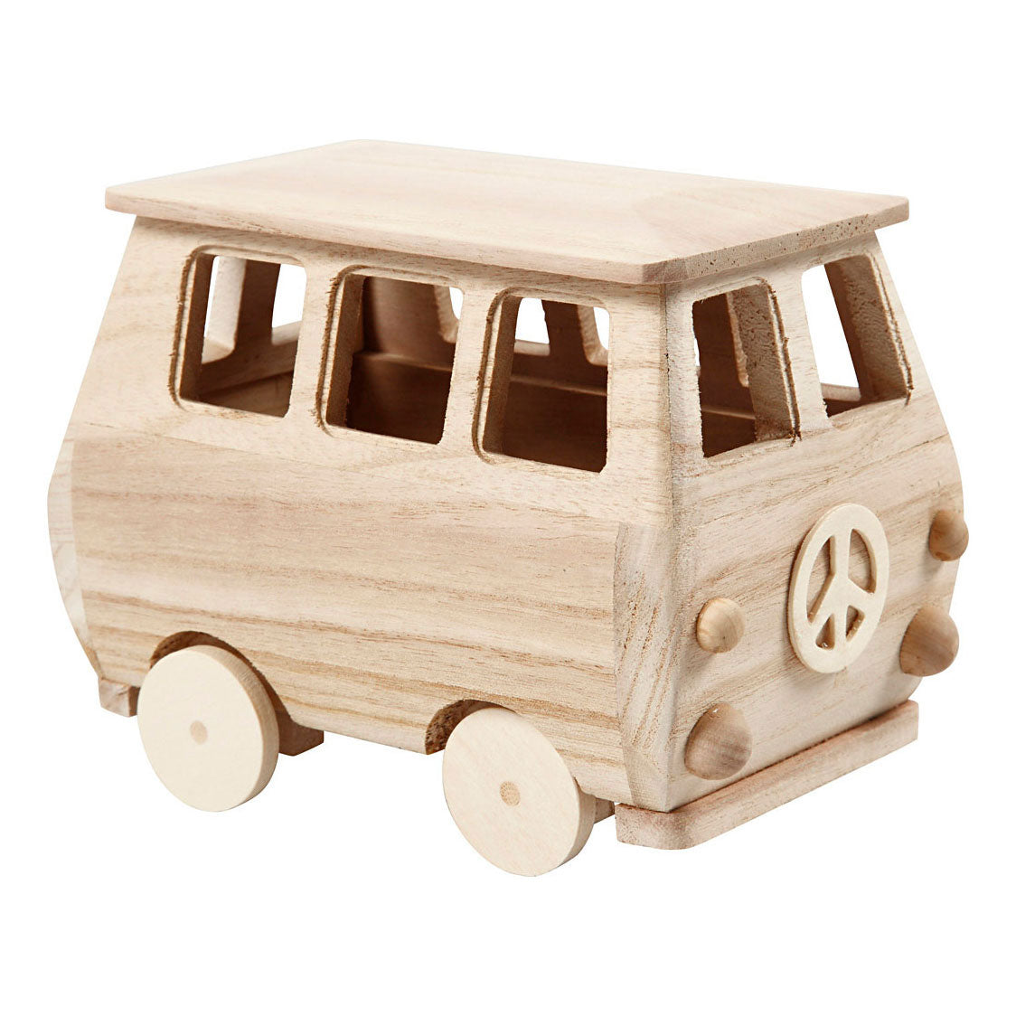 Creativ Company Houten Mini Bus, 17x10x13cm