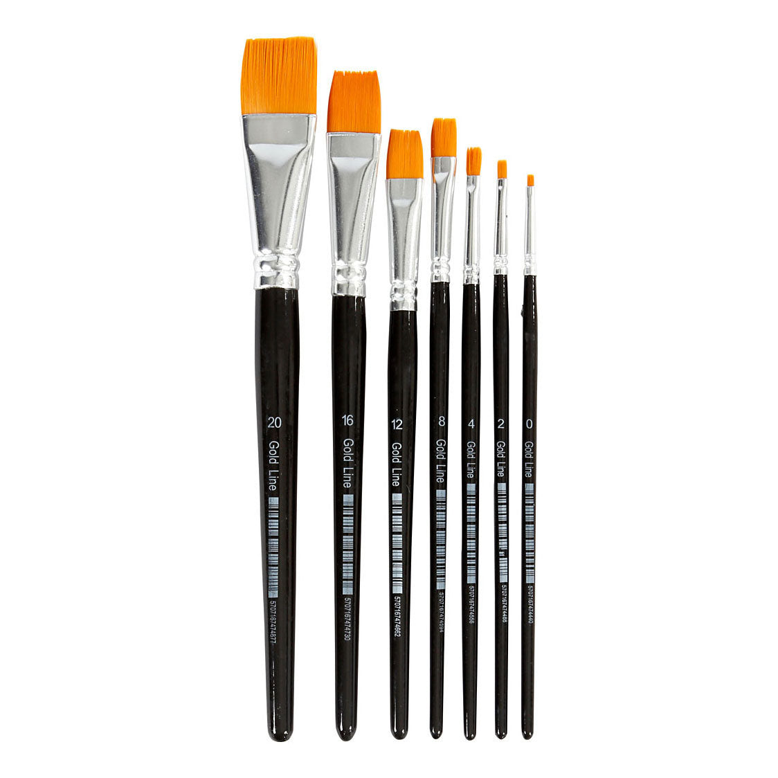 Creativ Company Gold Line Brushes Flat, 7th.