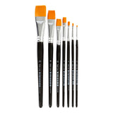 Creativ Company Gold Line Brushes Flat, 7st.