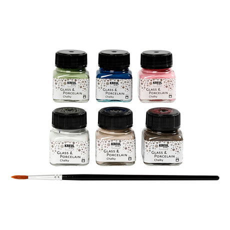 Creativ Company glass and porcelain paint chalk color, 6 pcs.