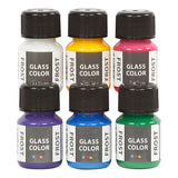 Creativ Company Glass Color Frost Glass Faint Kolor, 6x30 ml