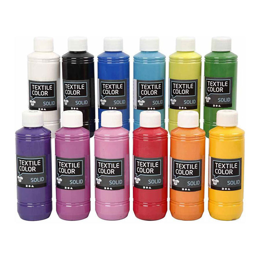 Creativ Company Textile Color Dekkend Textielverf, 12x250ml