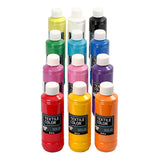 Creativ Company Textile Color Coloring Textile Paint, 12x250ml