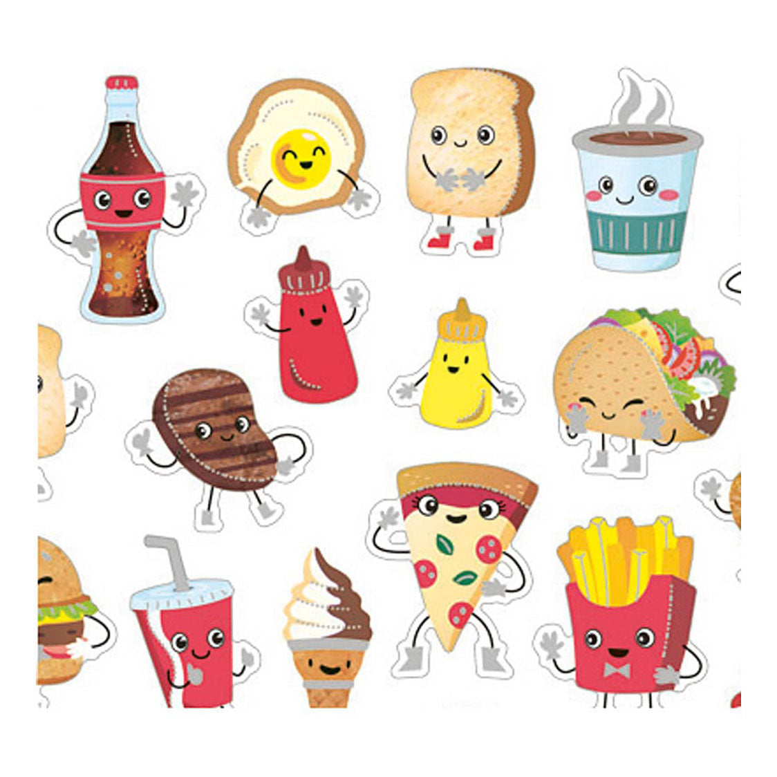 Creativ Company Stickers Fast Food, 1 Vel