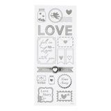 Creativ Company Stickers Silver Love, 1 sheet