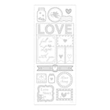 Creativ Company Stickers Silver Love, 1 sheet