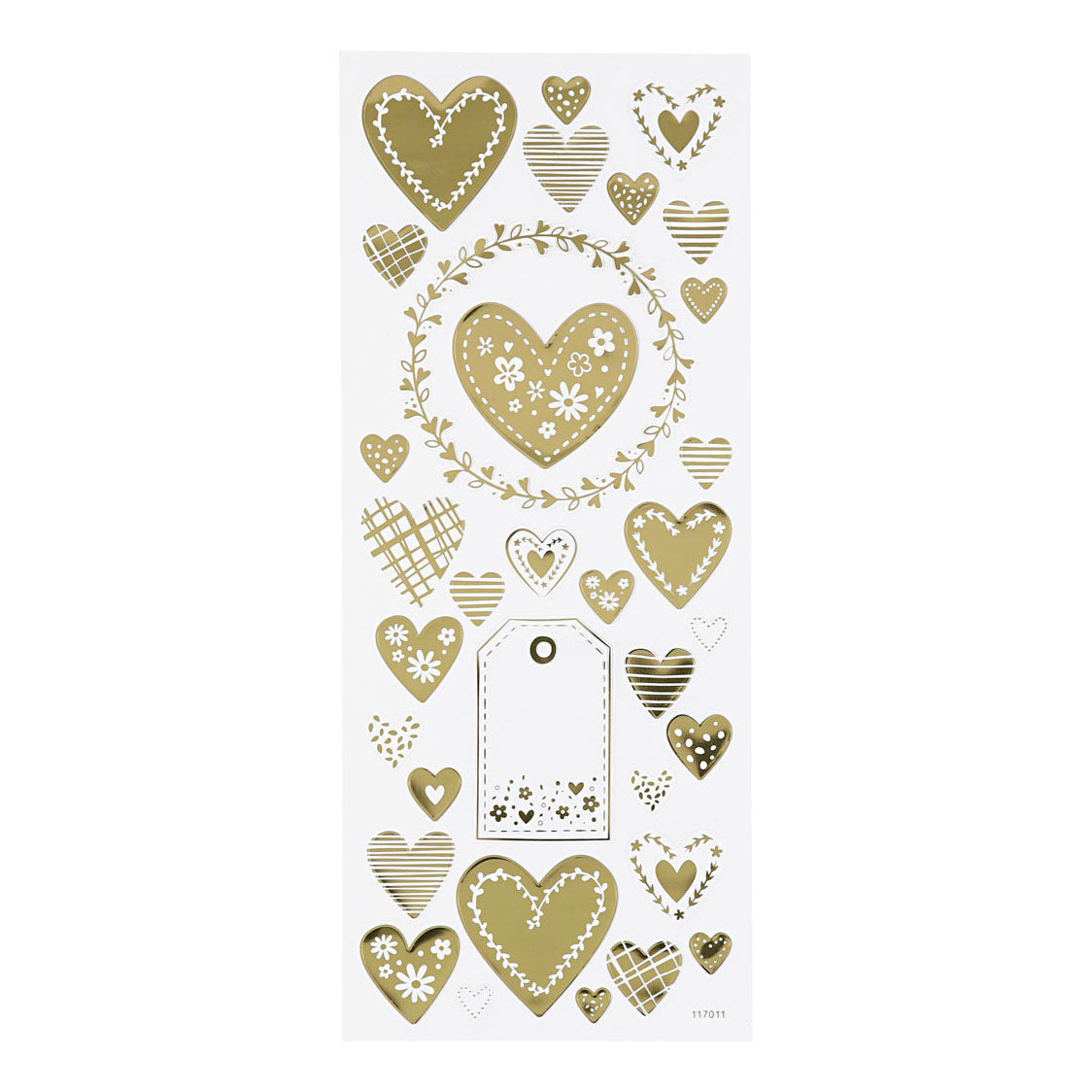 Creativ Company Sticker Gold Hearts, 1 Vel