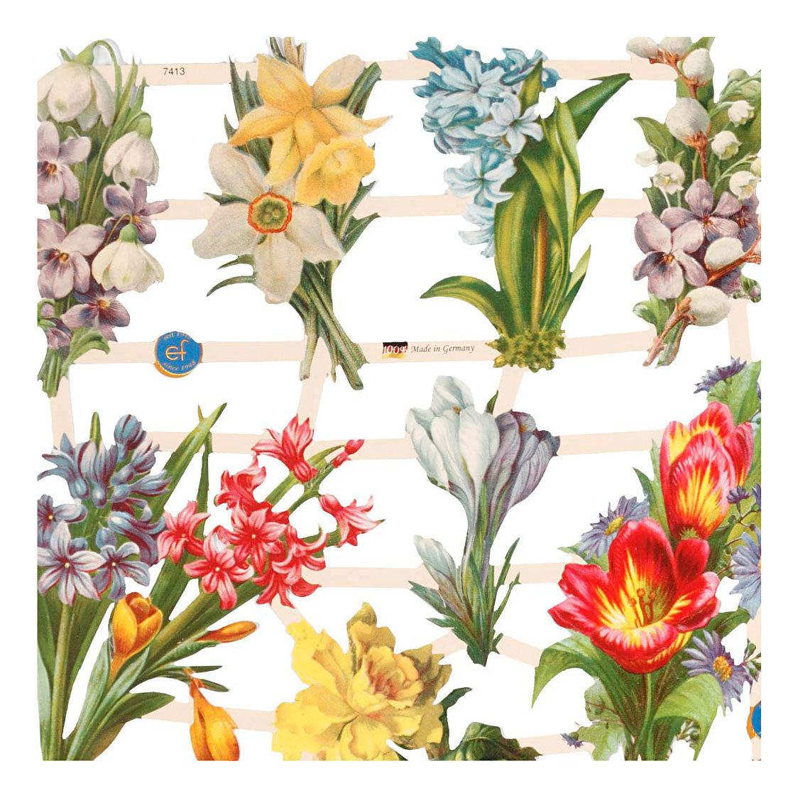 Creative Company Vintage Pictures Spring Flowers, 2 ark