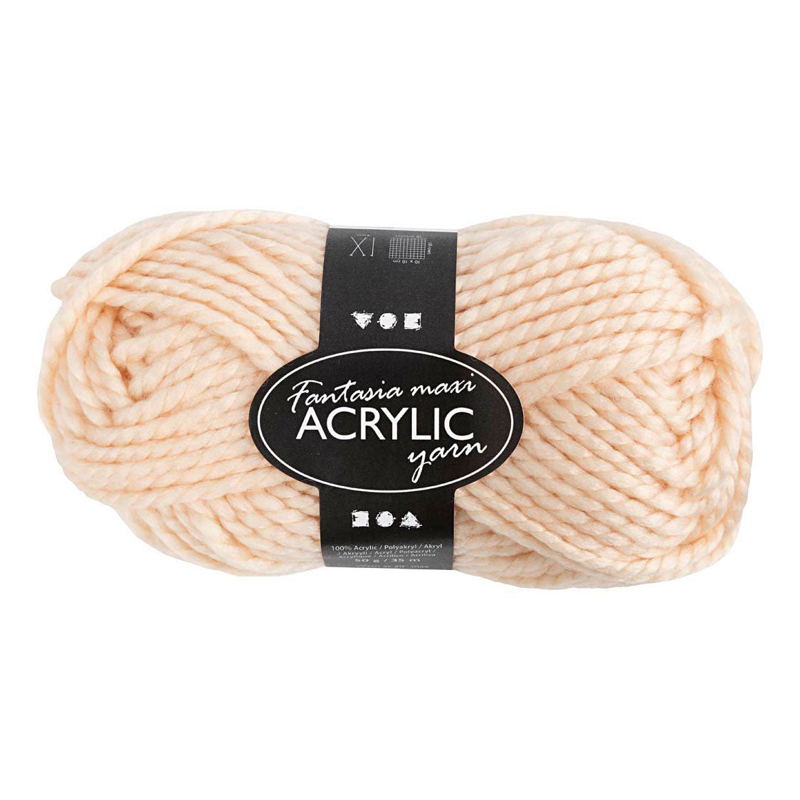 Creativ Company Fantasia Acrylic Yarn Light Beige, 35m