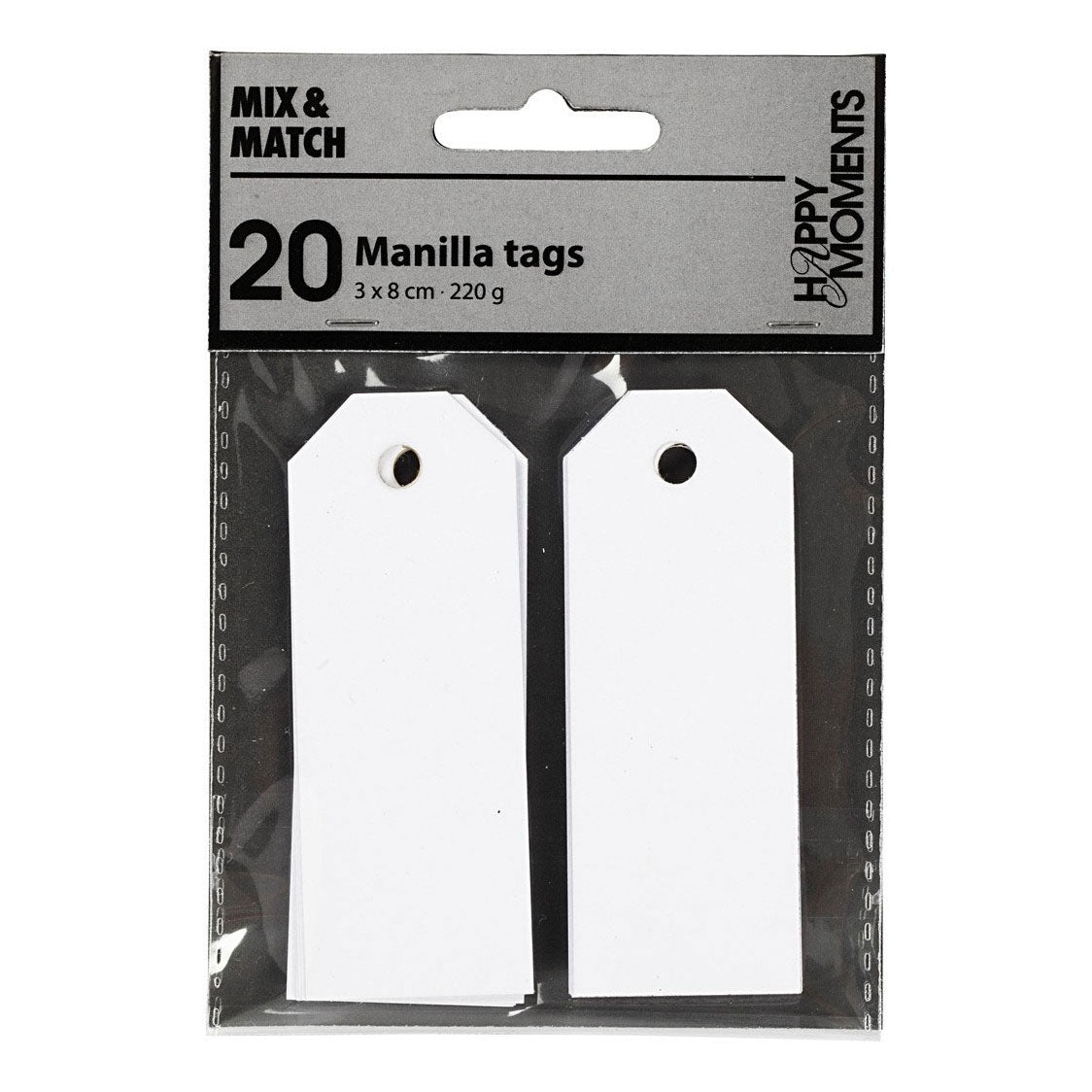 Société créative https : www.ccobby.nl manilla-labels-size-3x8-cm-220-gr-white-20-piece-1-box
