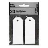 Société créative https : www.ccobby.nl manilla-labels-size-3x8-cm-220-gr-white-20-piece-1-box
