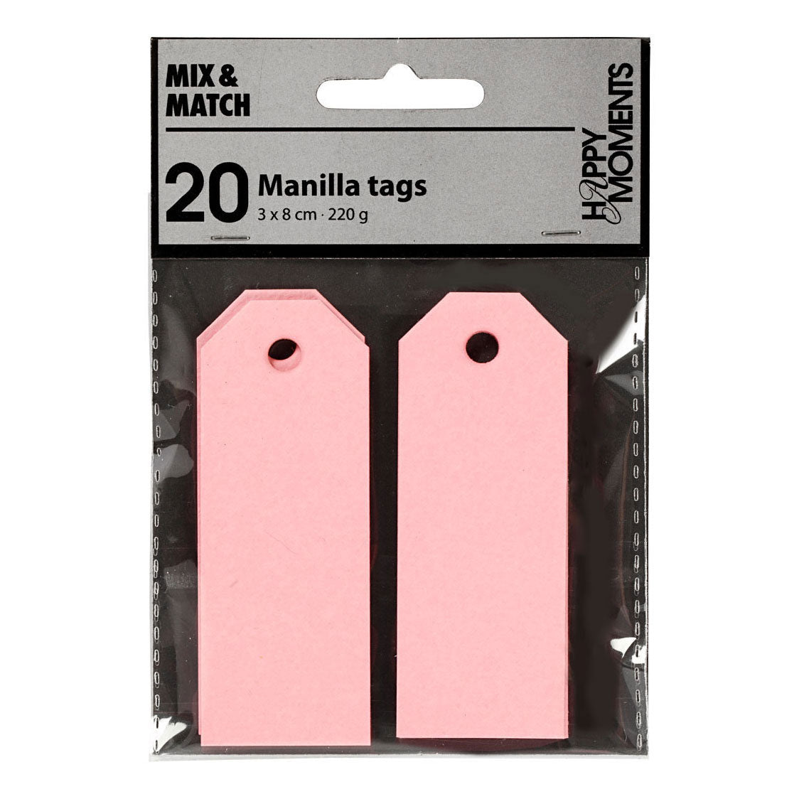 Creativ Company Manilla Labels Light Rood, 20st.