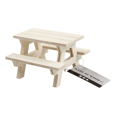 Firma Creativ https: www.cchobby.nl Ławka piknikowa-wys.-5-5-cm-dł-8-cm-szer.8-cm-1-szt.
