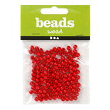 Creativ Company Wooden Beads Red, 150 °.